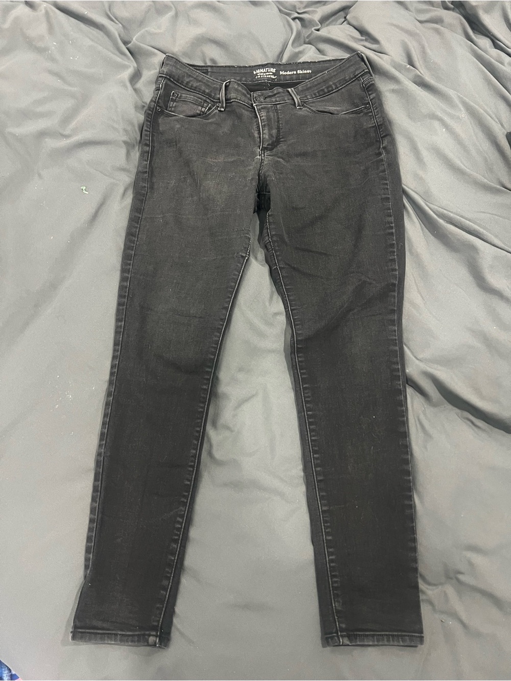 Signature by Levi Strauss Black Straight Leg Jeans